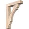 Ekena Millwork Olympic Block Smooth Bracket w/ Offset Brace, Douglas Fir, 5 1/2"W x 24"D x 32"H BKT0604X24X32OLY05SDF - alternate 1